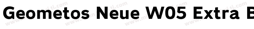 Geometos Neue W05 Extra Bold字体转换